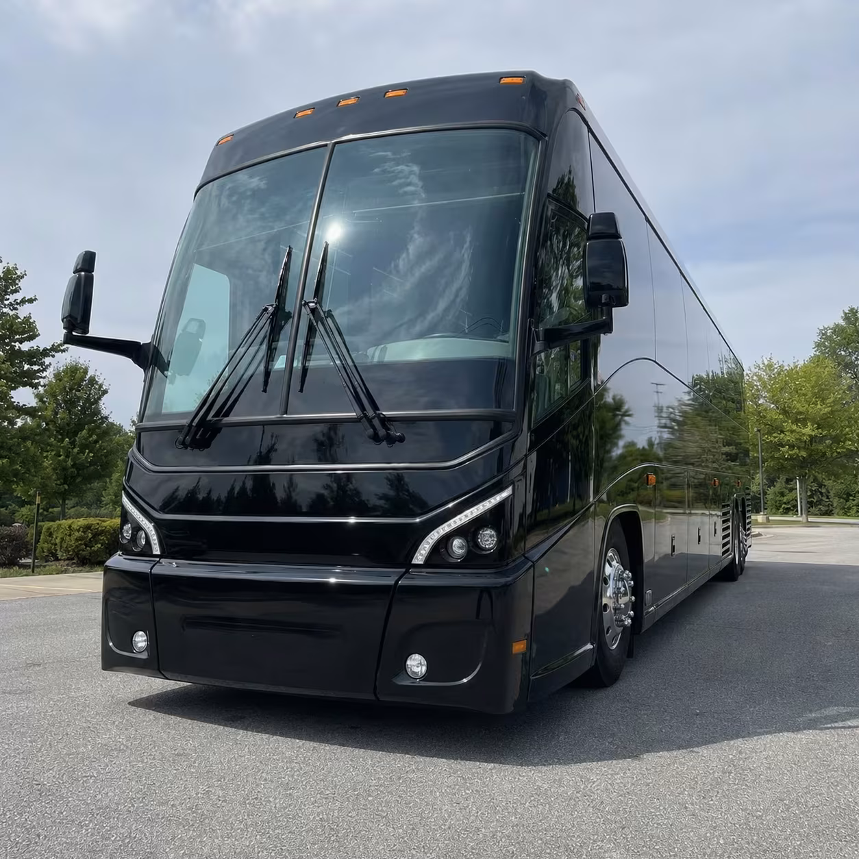hollywood charter bus rental exterior