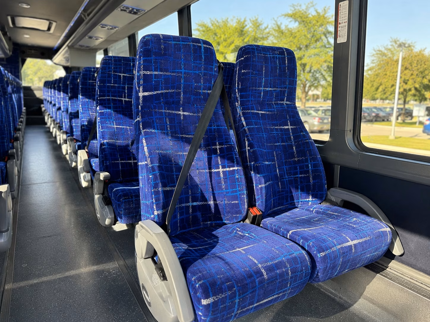 hollywood charter bus rental interior